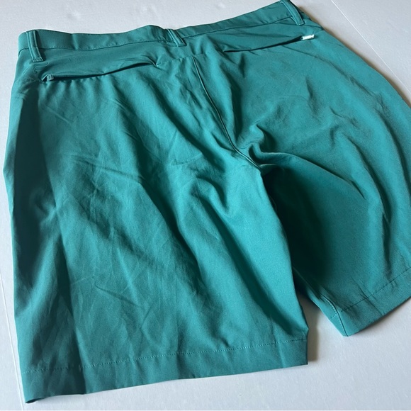Fabletics men’s shorts size large 34/37 Dri fit moisture wicking green - Picture 3 of 8